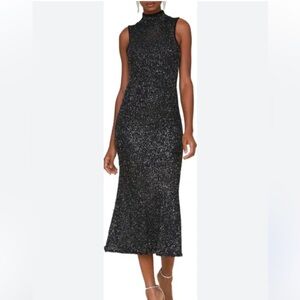 New Avery Sparkling Black Maxi Dress